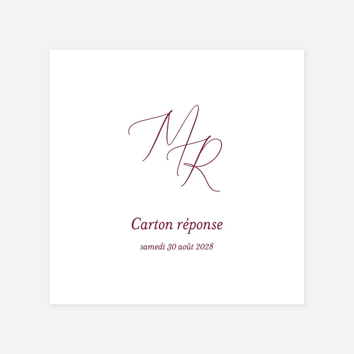 Carton réponse Élégance