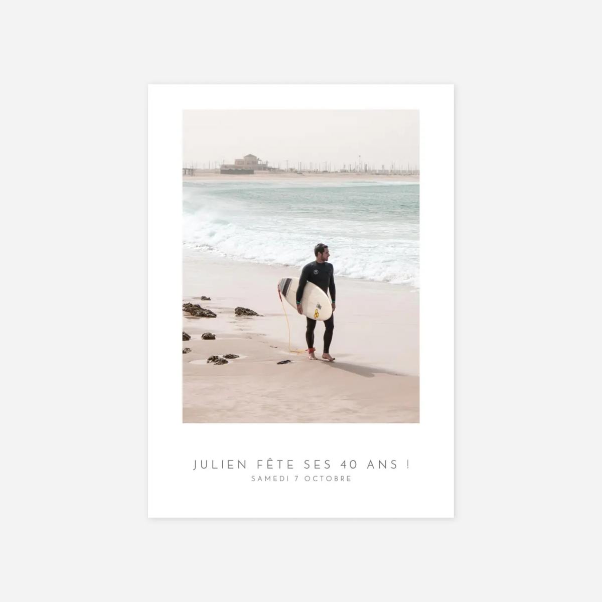 invitation anniversaire Élégant photo portrait