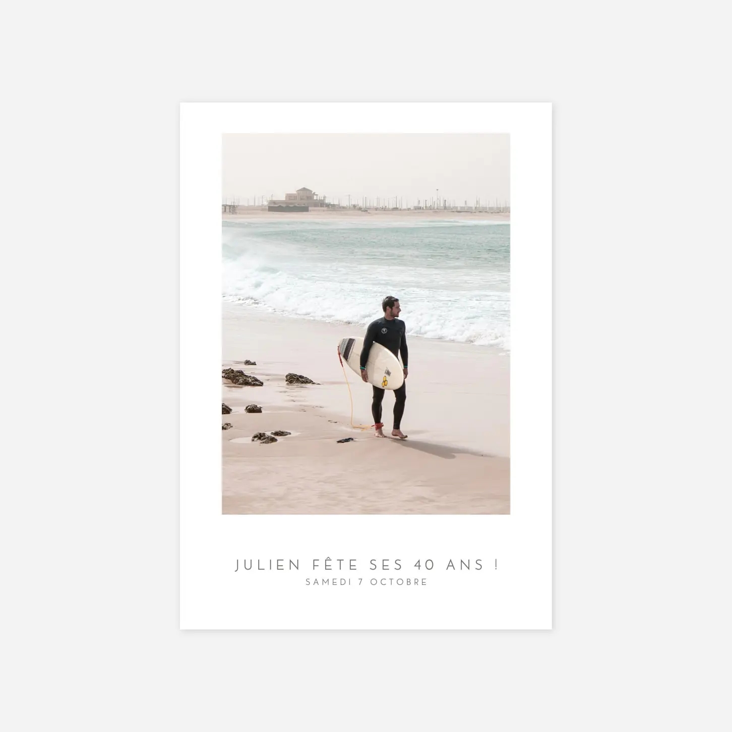 invitation anniversaire Élégant photo portrait