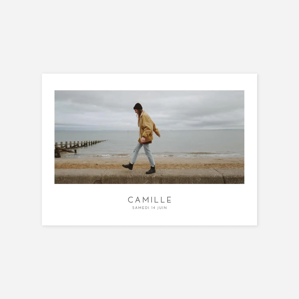 invitation anniversaire Élégant photo portrait