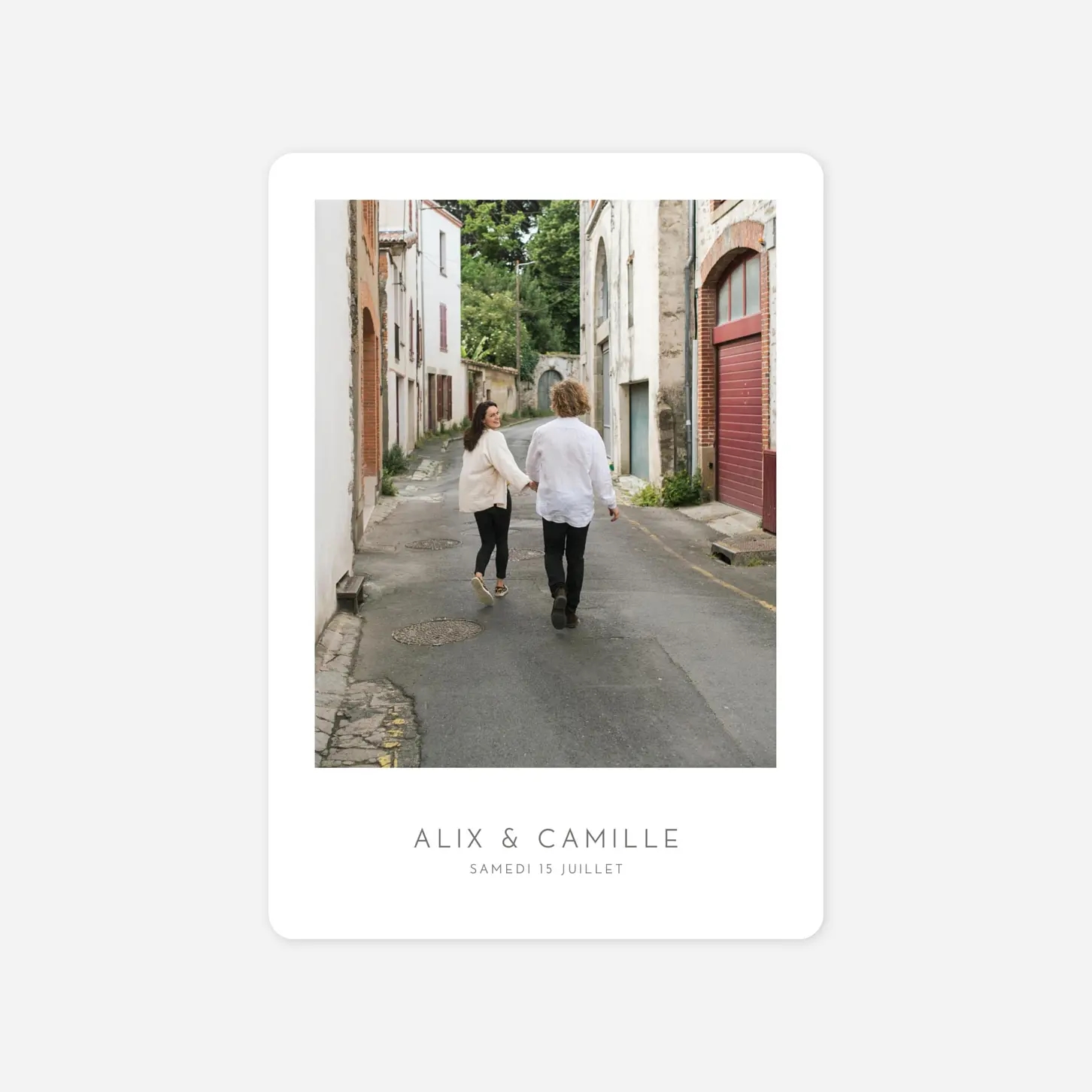 Faire-part mariage Élégant photo portrait