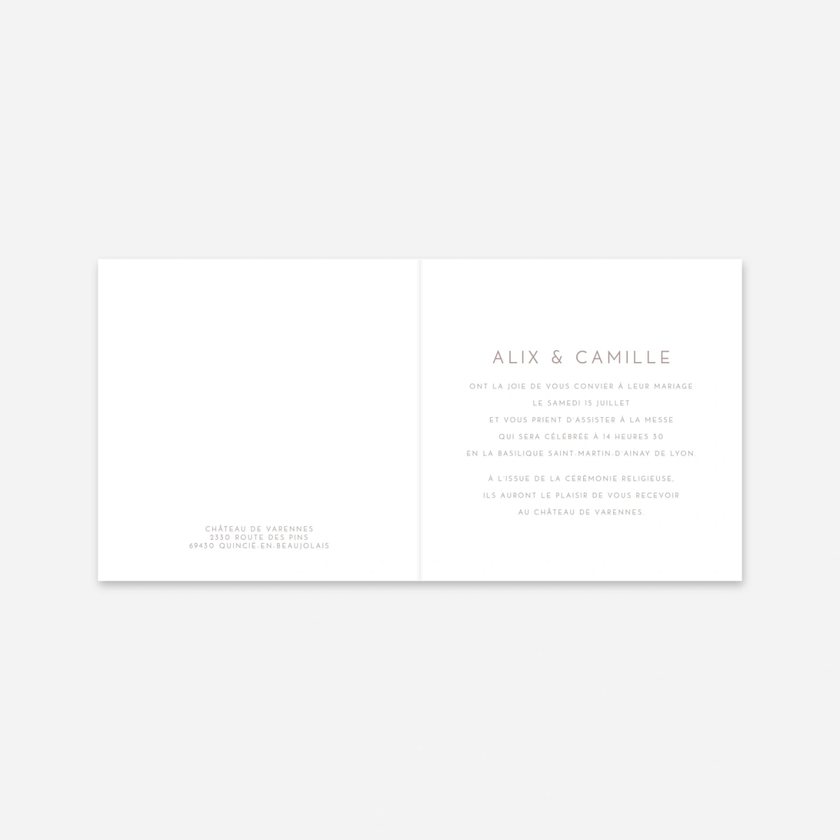 Faire-part mariage Élégant photo portrait