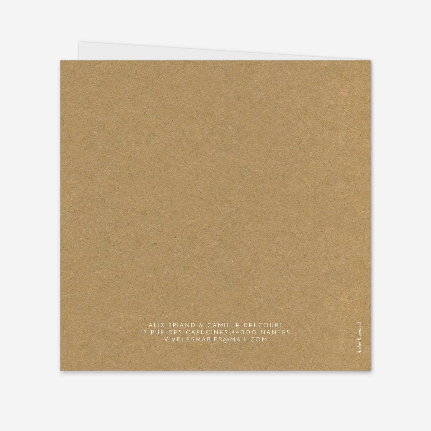 Faire-part mariage Élégant photo portrait