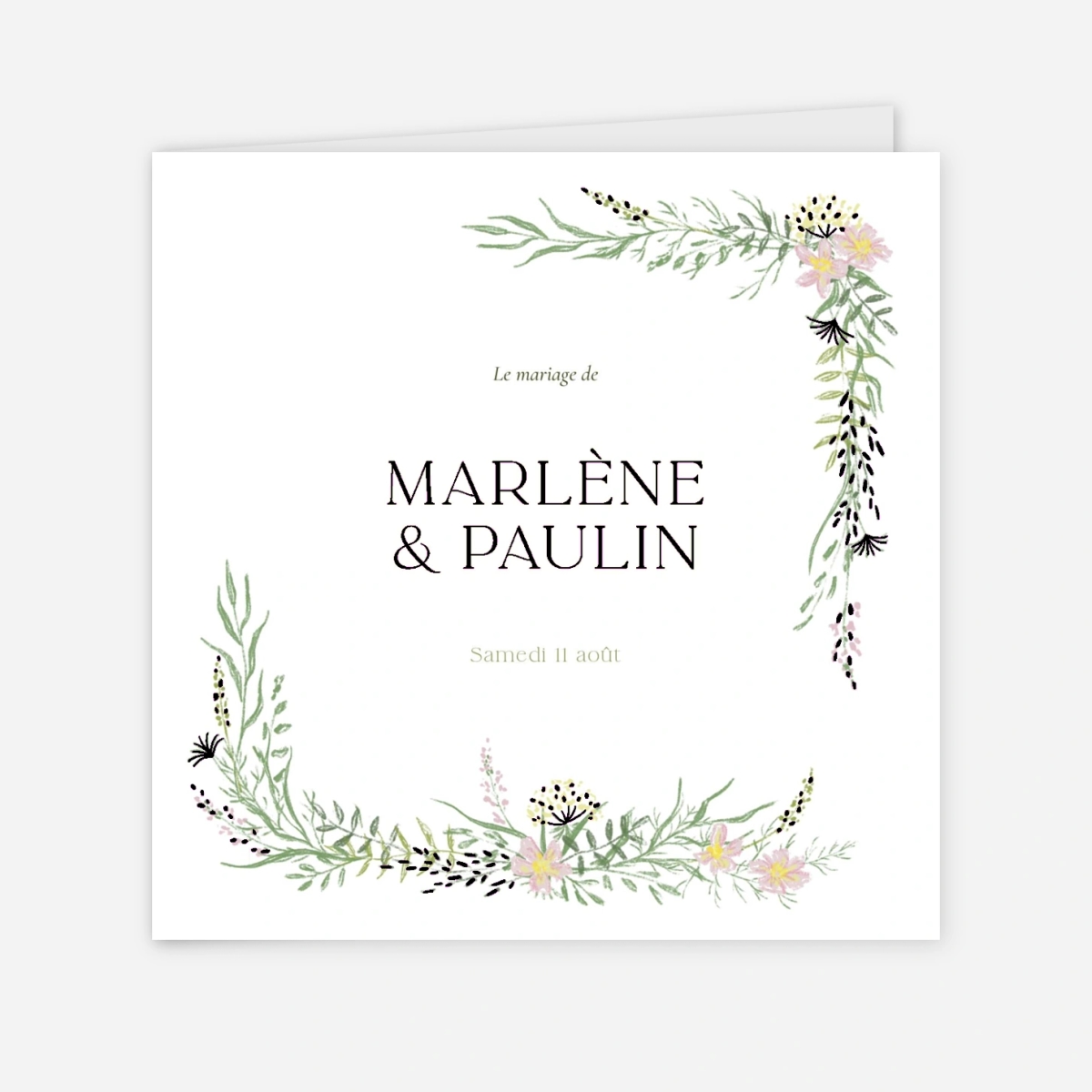 Faire-part mariage Élégance végétale