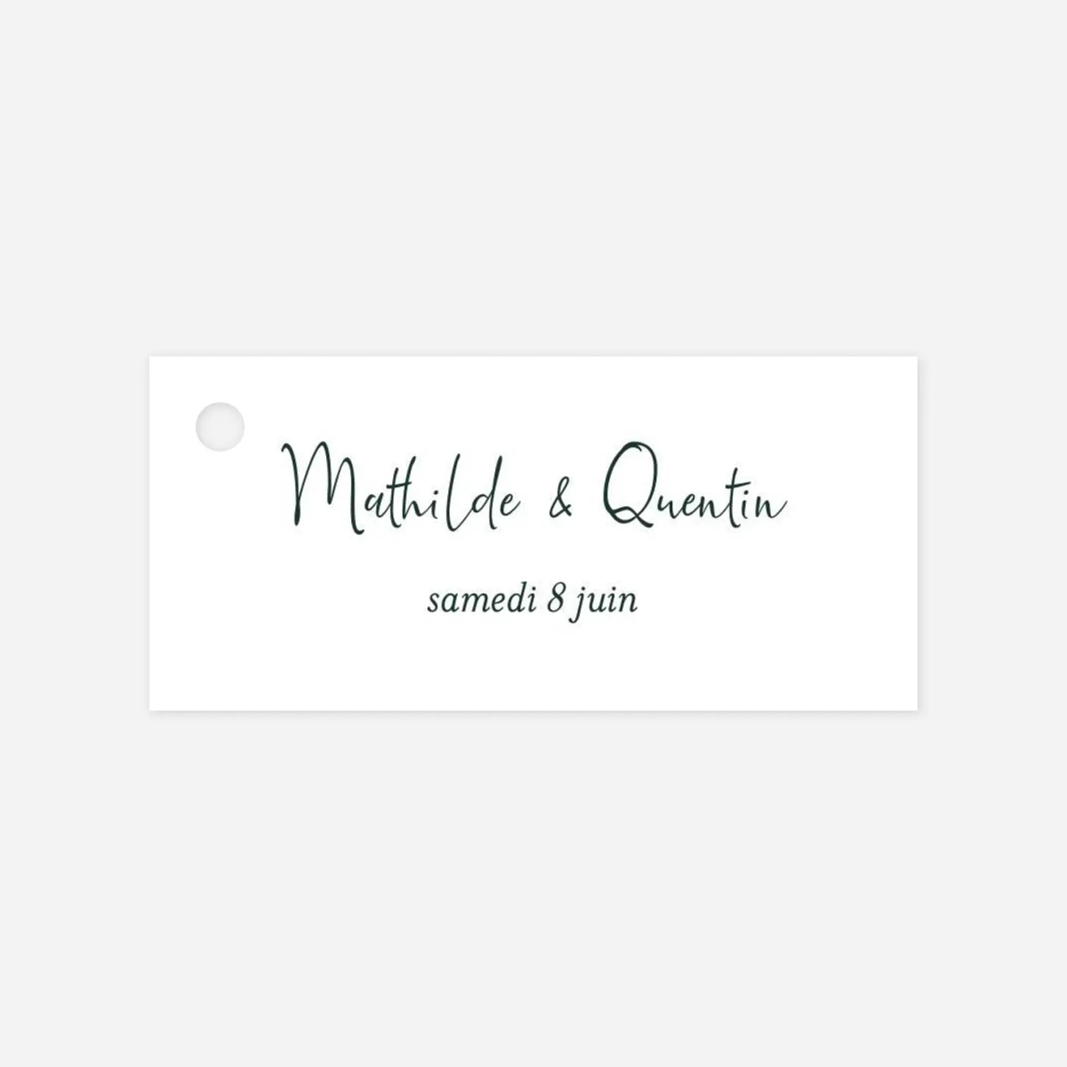 Etiquette perforée mariage Enchanté