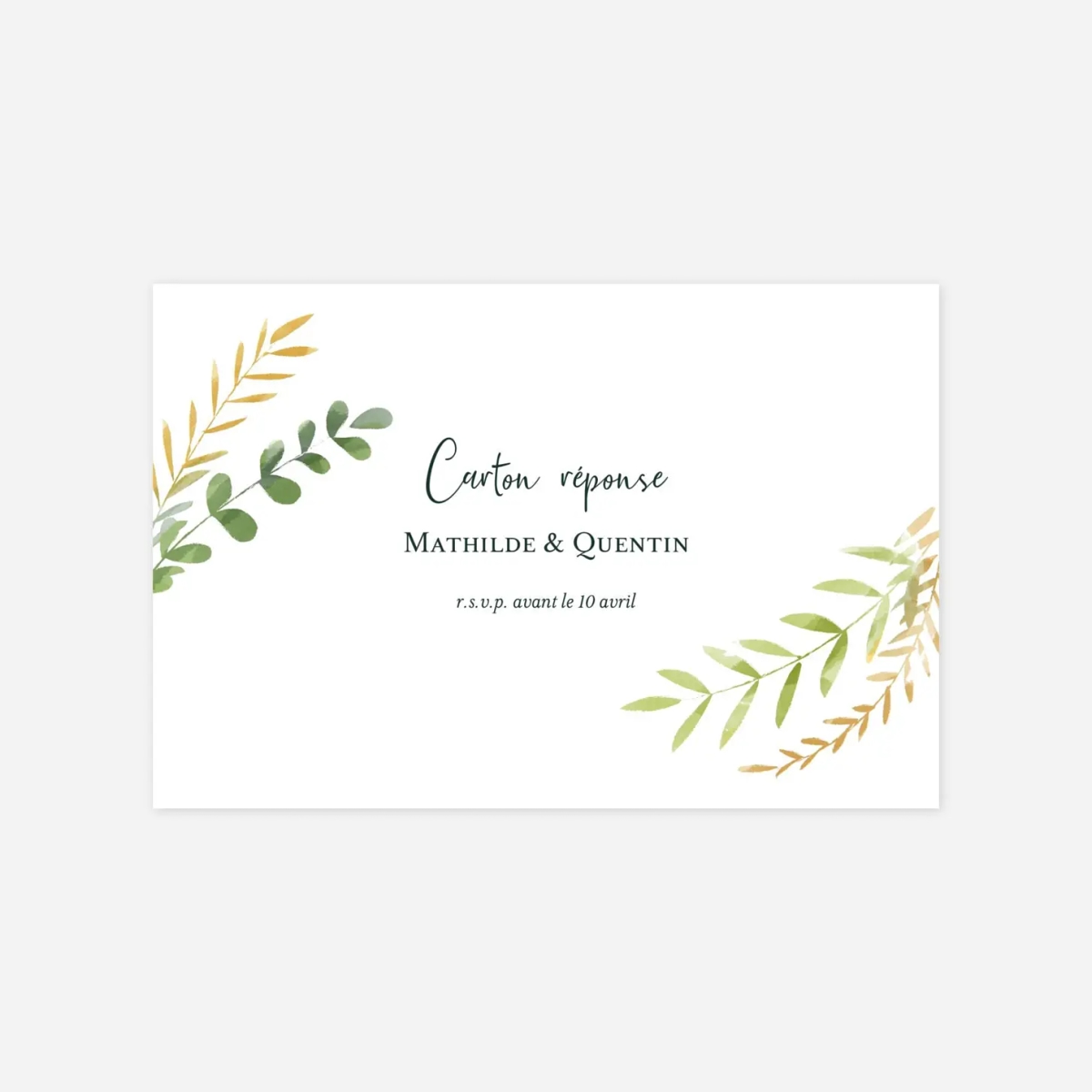 Carton réponse Enchanté