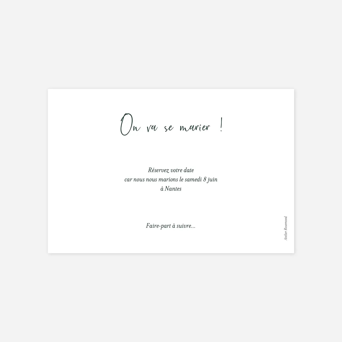 Save the date Enchanté