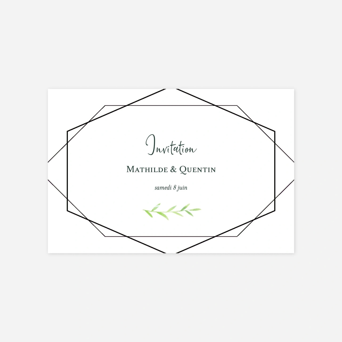 Carton d'invitation Enchanté