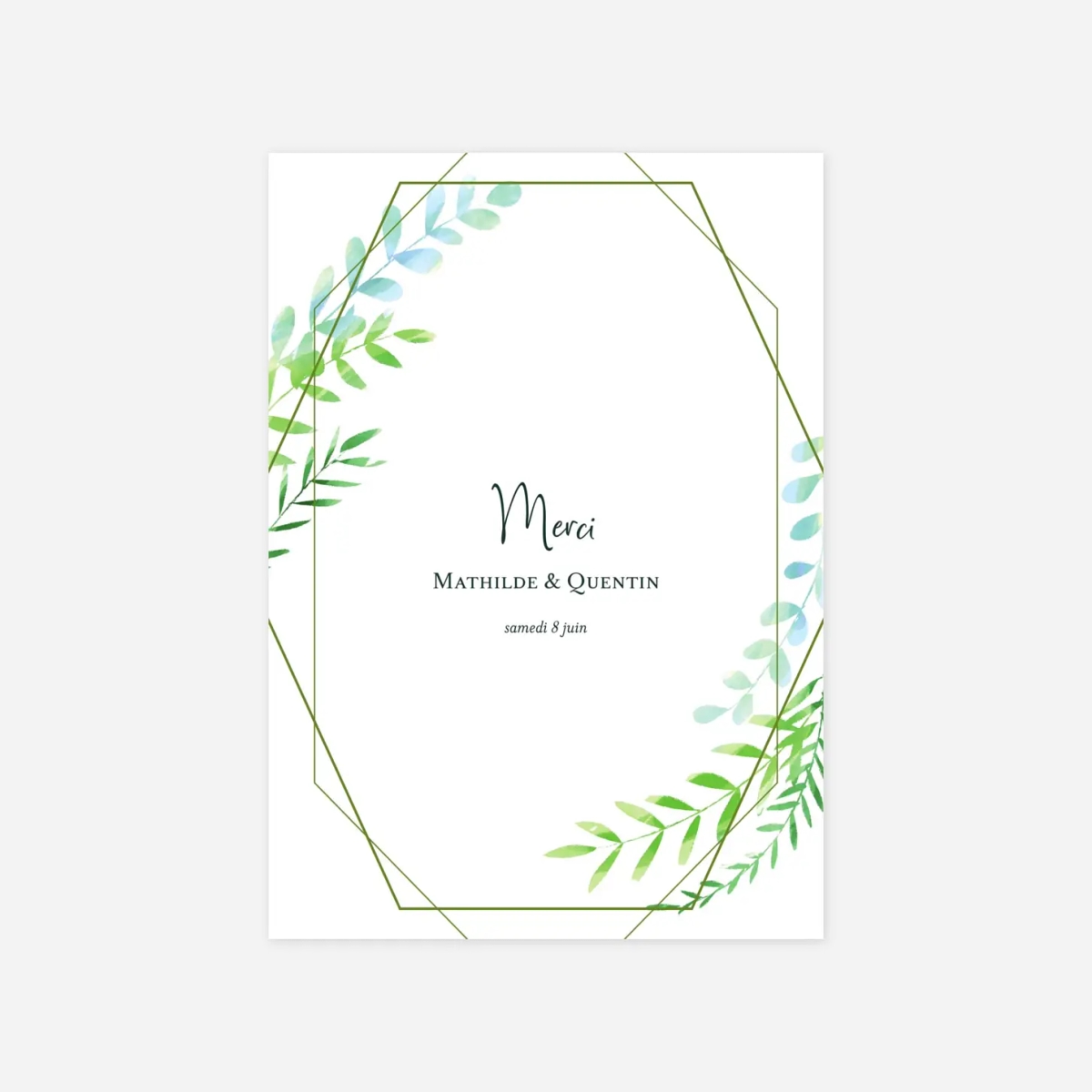 Carte de remerciements Enchanté II