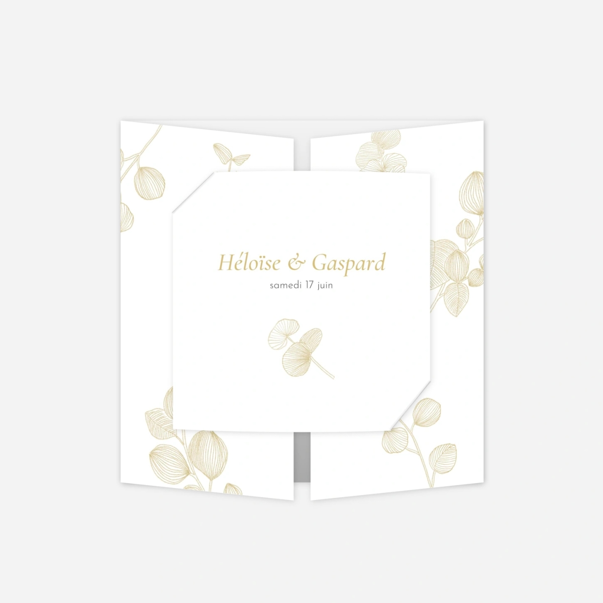 Faire-part mariage Envolée d'eucalyptus