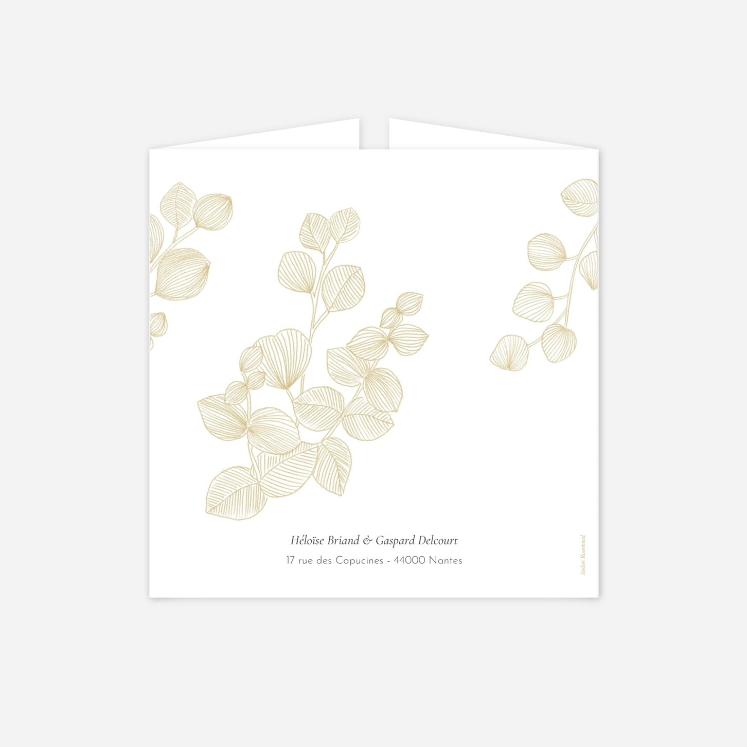 Faire-part mariage Envolée d'eucalyptus