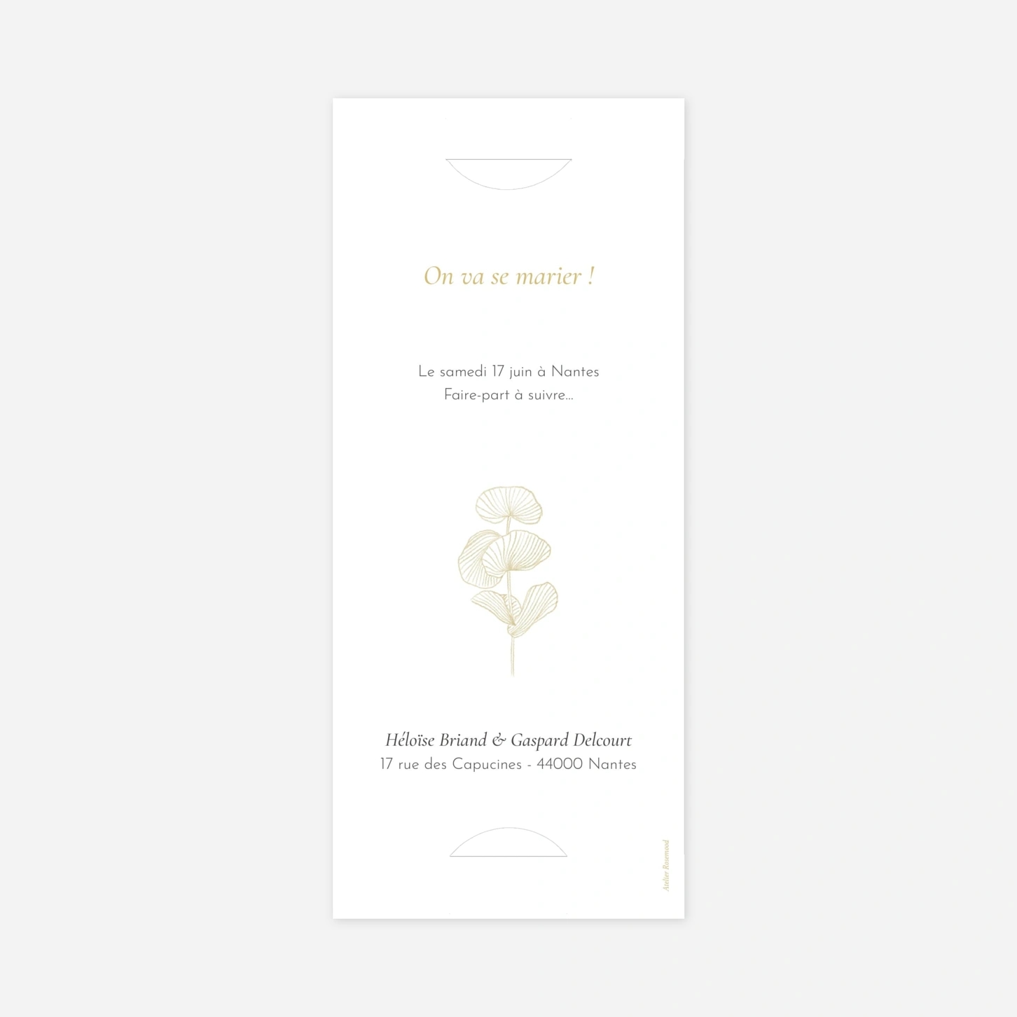 Save the date Envolée d'eucalyptus