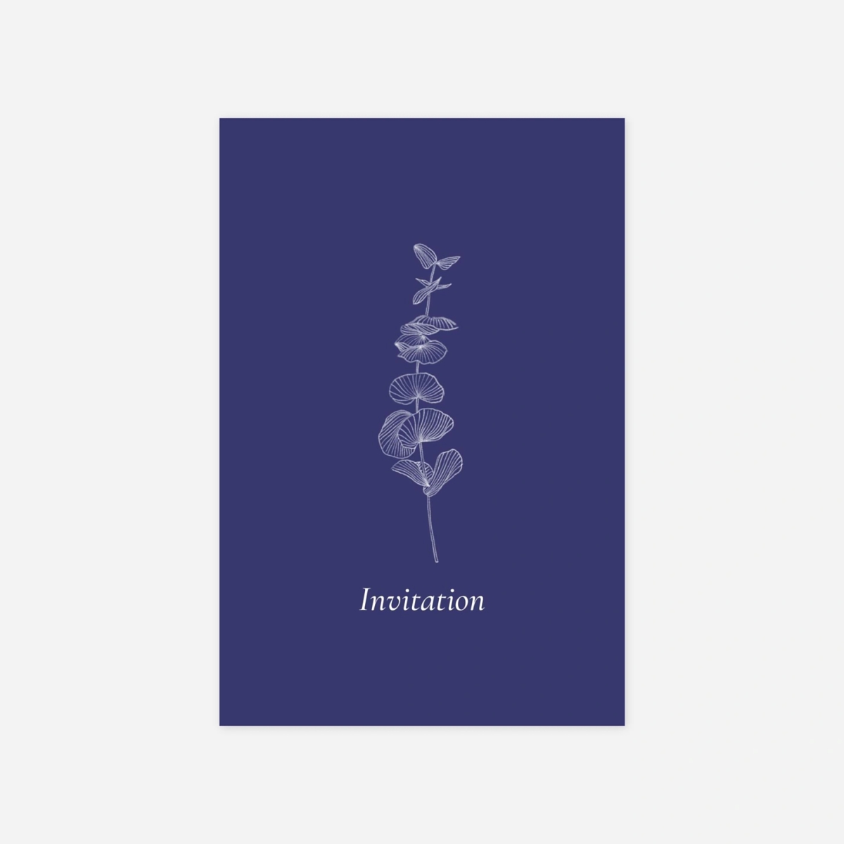 Carton d'invitation Envolée d'eucalyptus