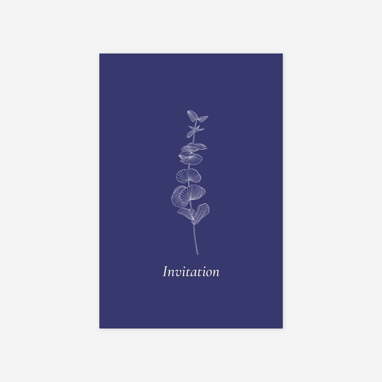 Carton d'invitation Envolée d'eucalyptus