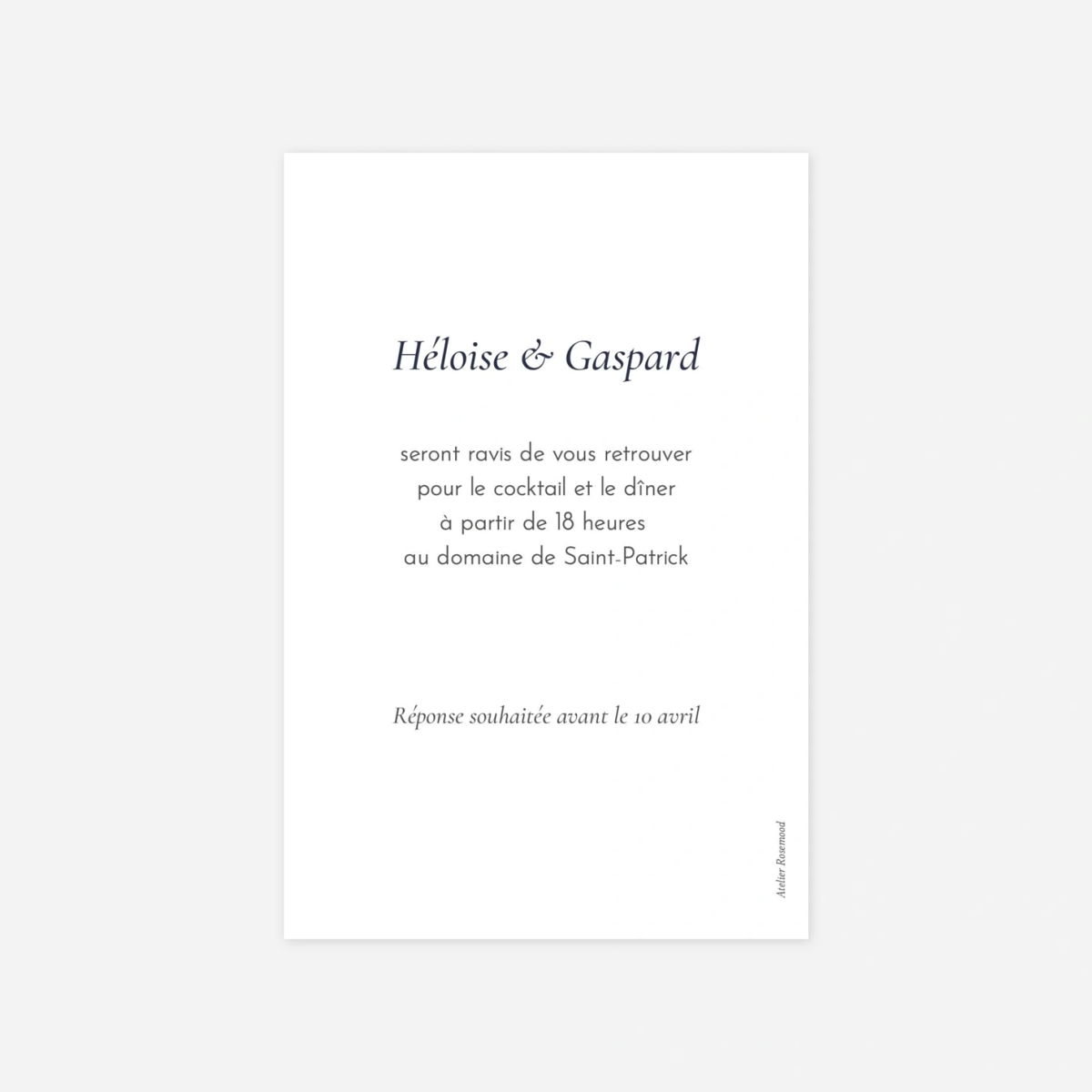 Carton d'invitation Envolée d'eucalyptus