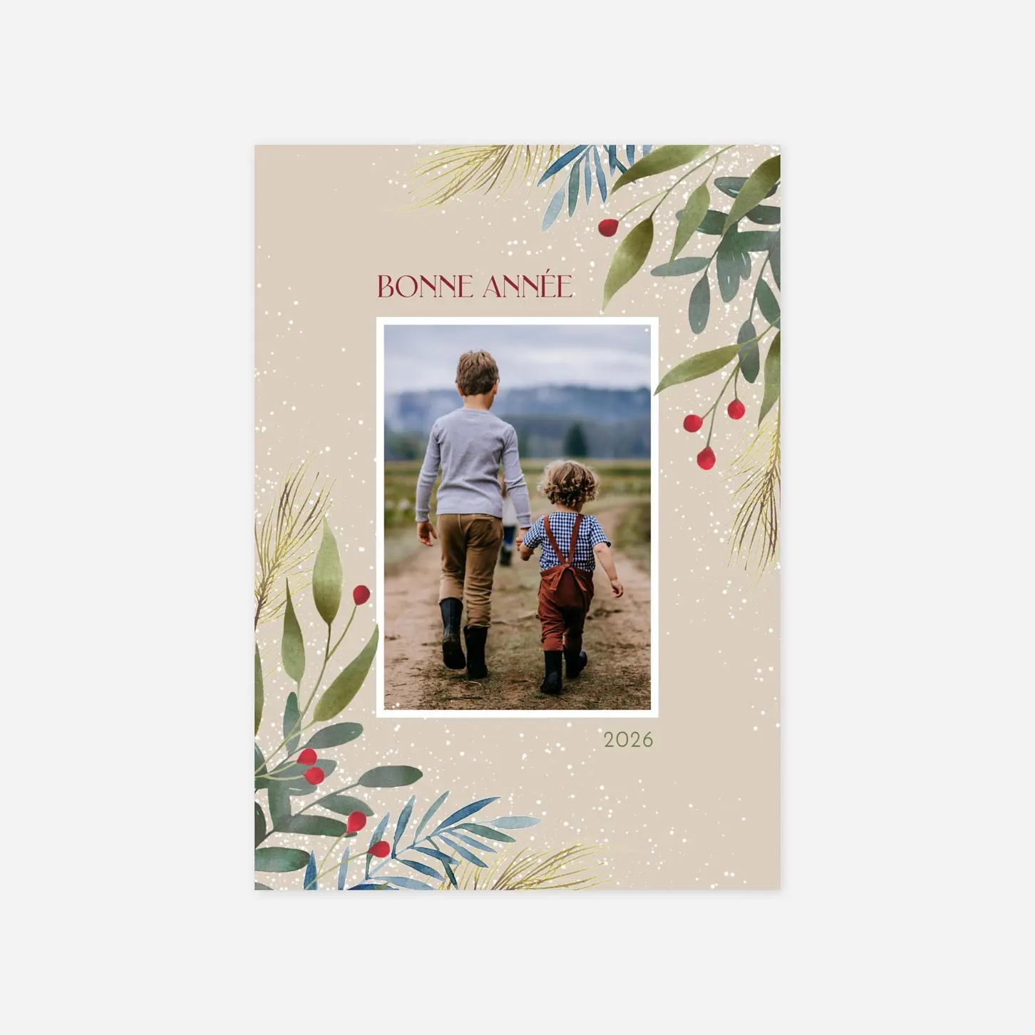 Carte de voeux En Hiver