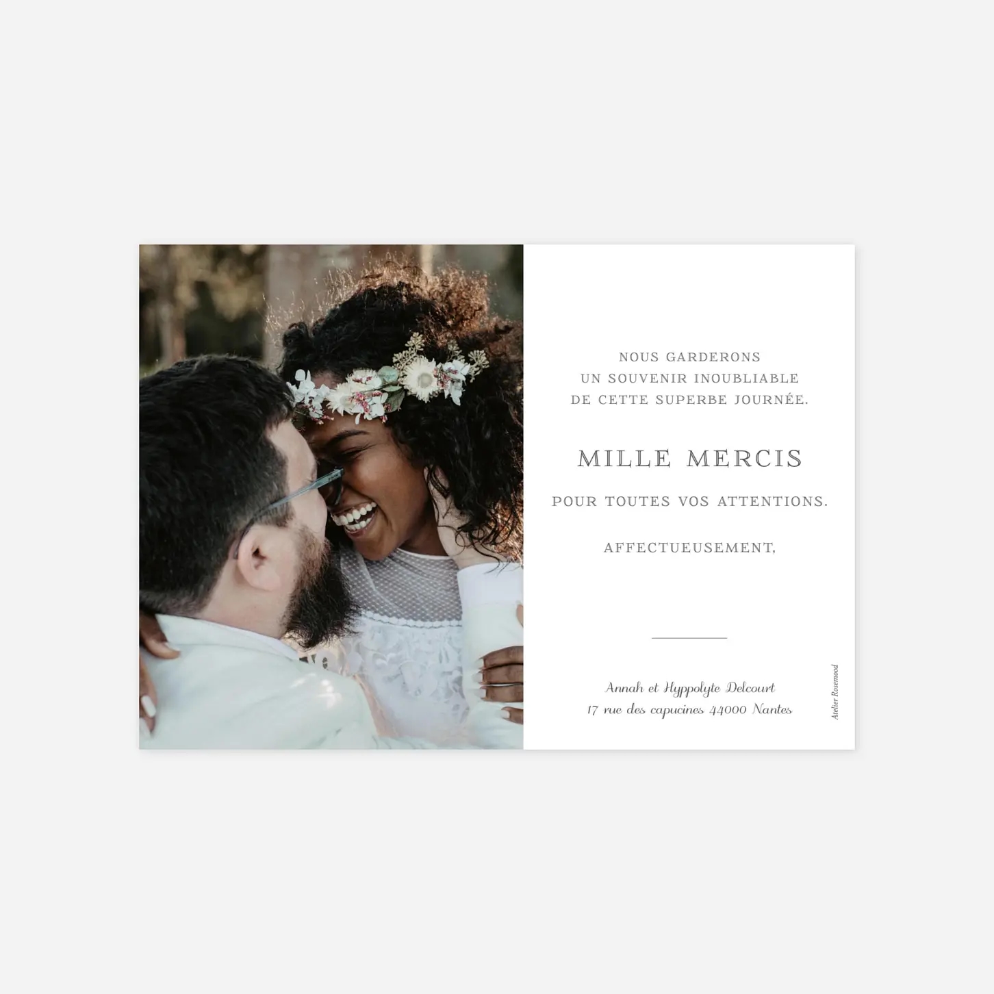 Carte de remerciements Équateur