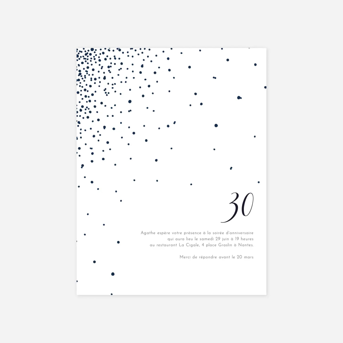 invitation anniversaire Étincelles