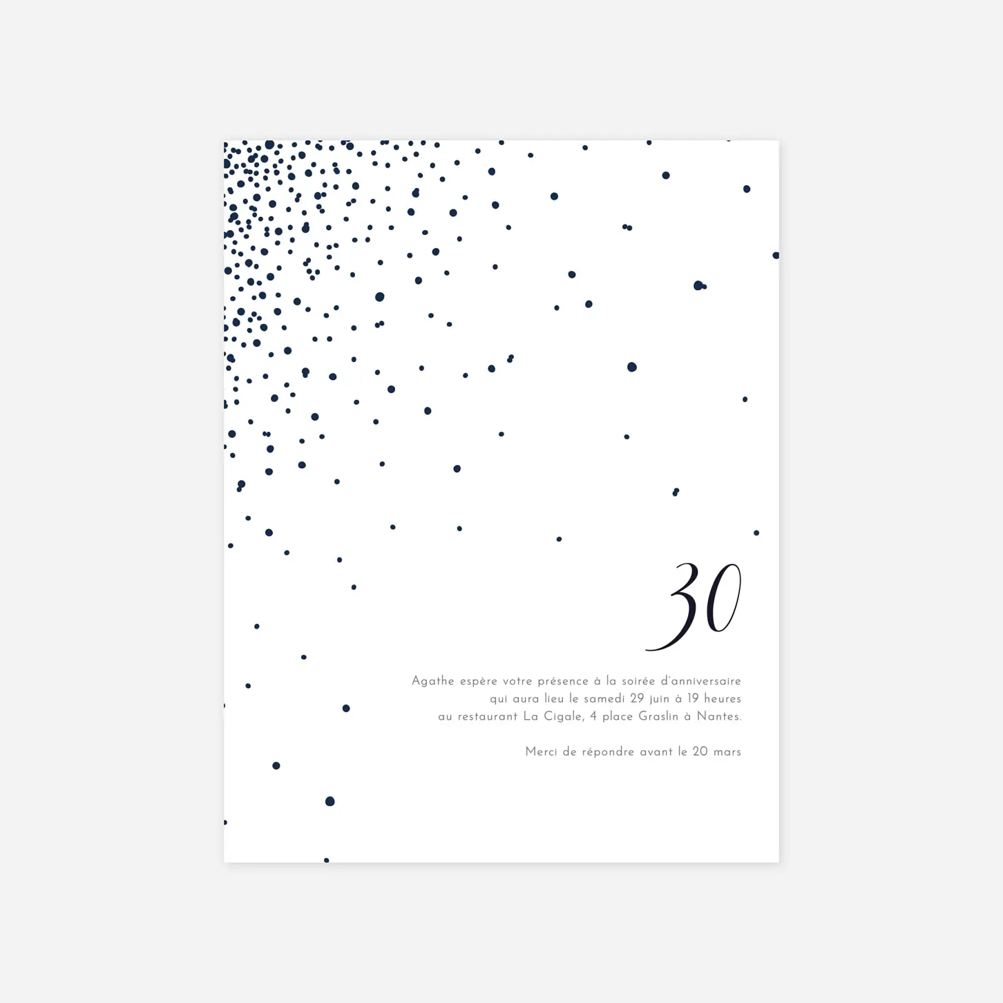 invitation anniversaire Étincelles