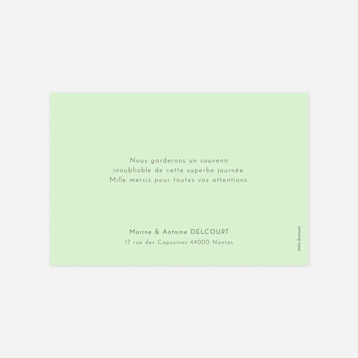 Carte de remerciements Étincelles