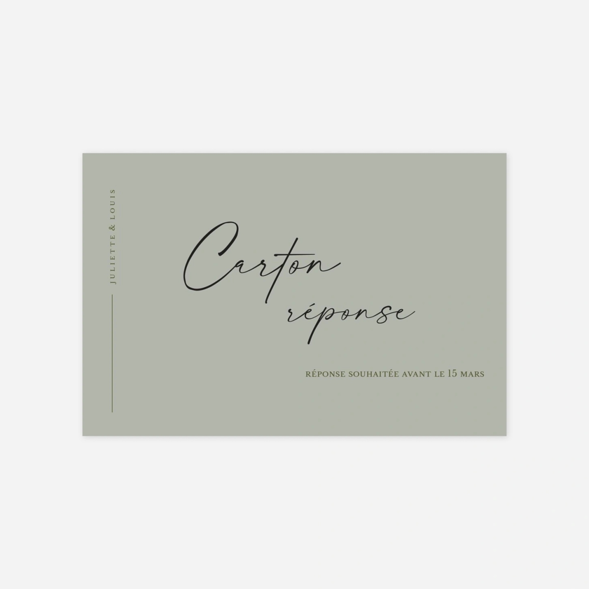 Carton réponse Éternelle Élégance