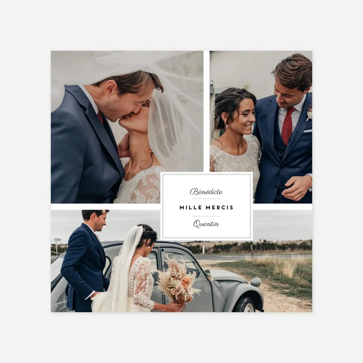 Carte de remerciements Étiquette