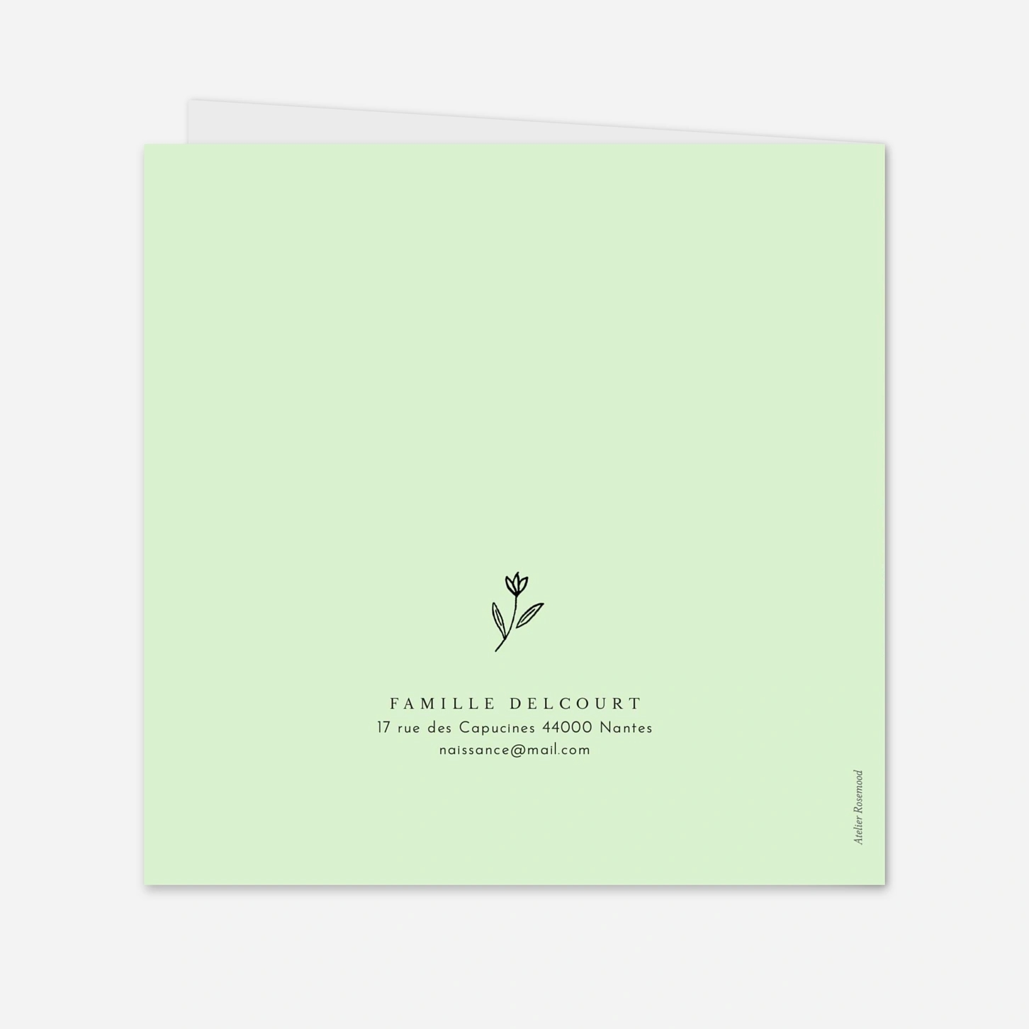 Faire-part naissance Étiquette illustrée