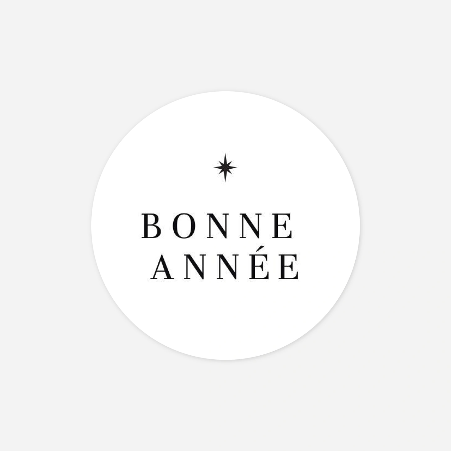 Étiquette cadeau Noël Étoile du Nord