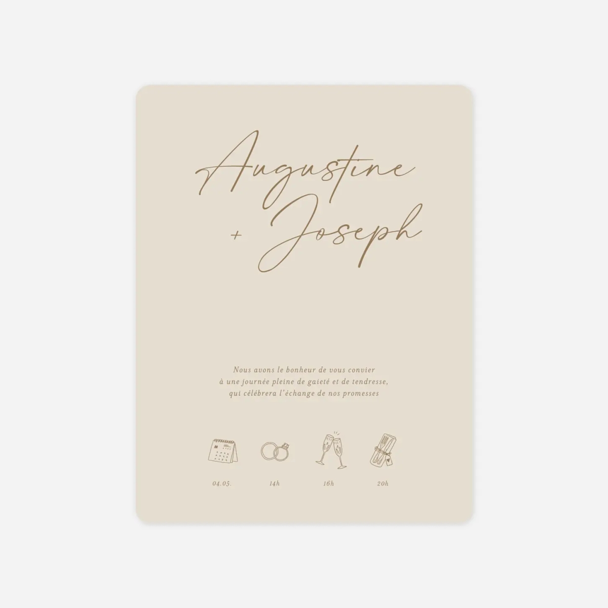 Faire-part mariage Evènement
