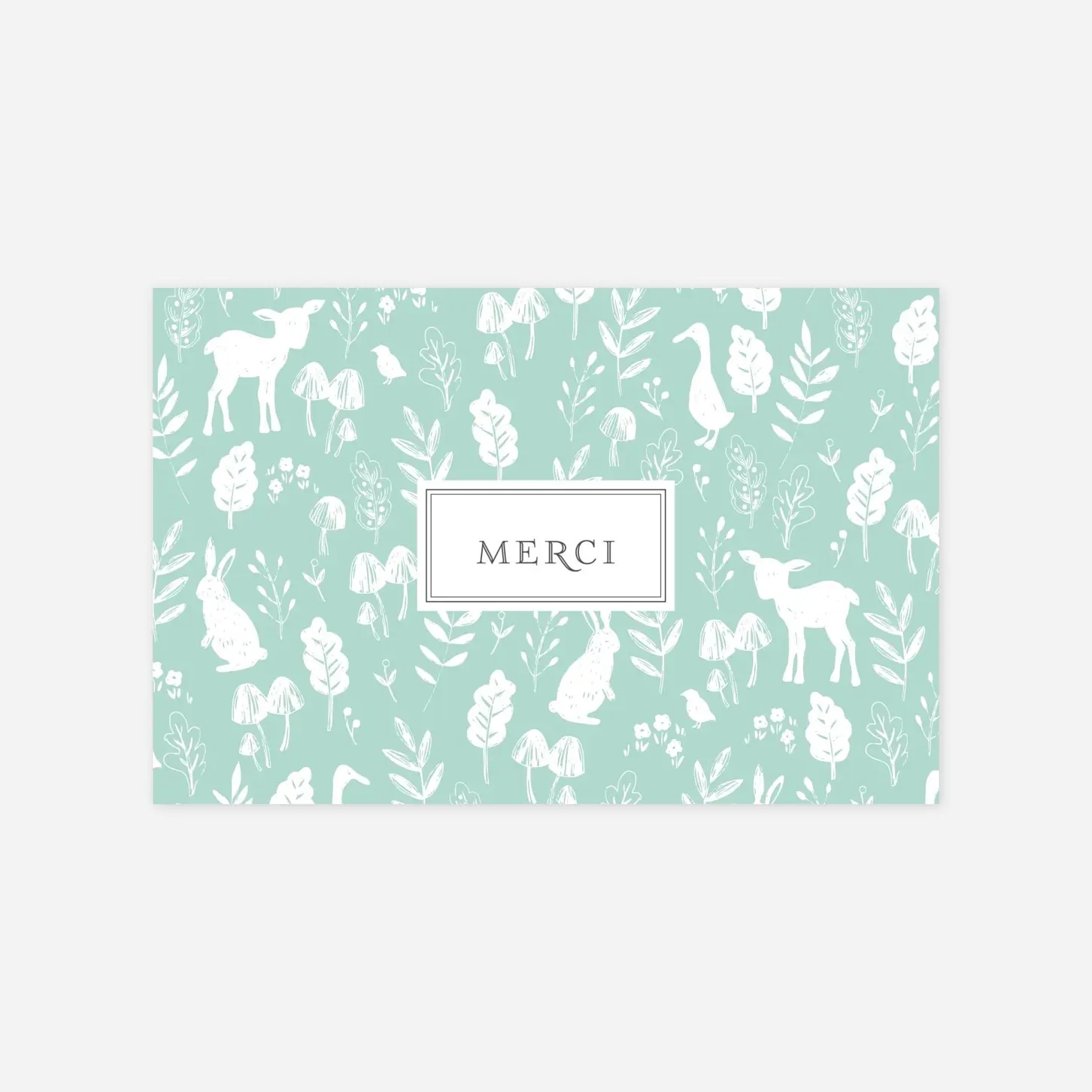 Carte remerciement naissance Fable