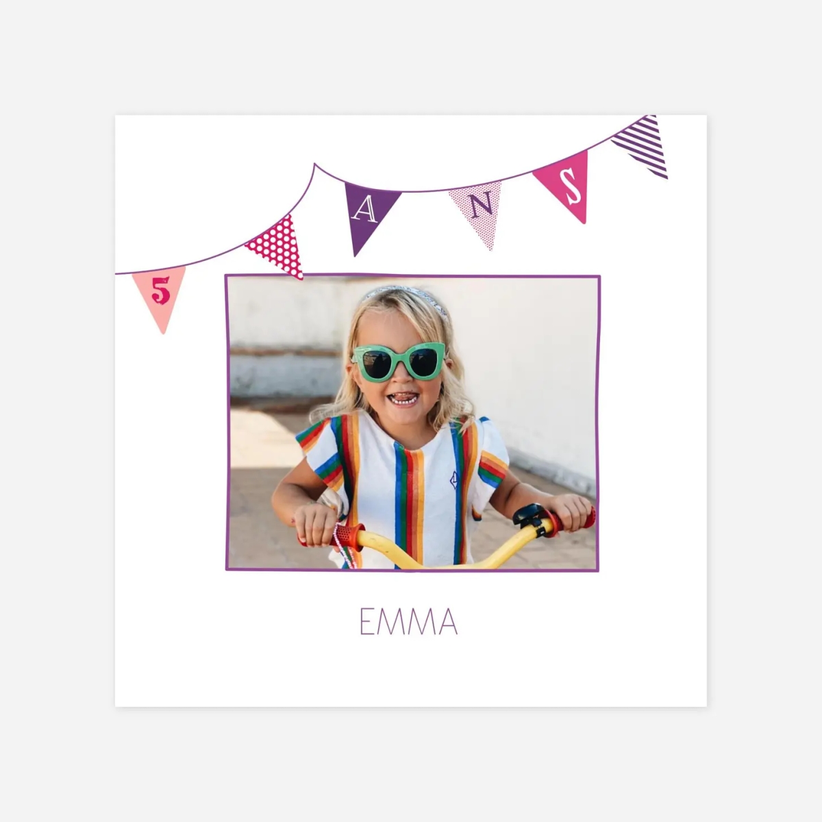 invitation anniversaire enfant Fanions photo