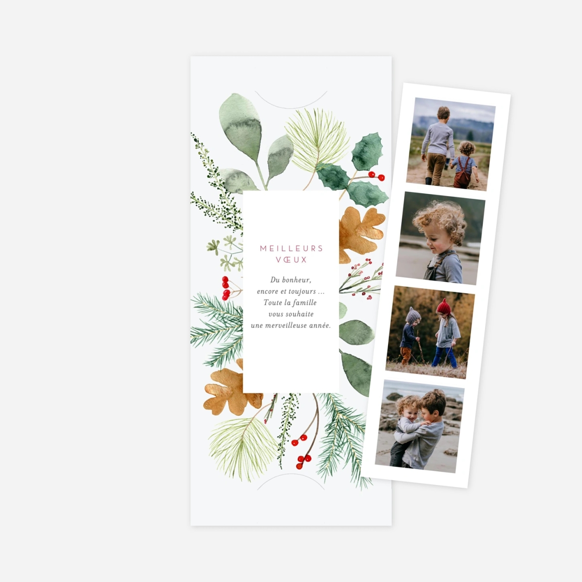 Carte de voeux Feuillage aquarelle