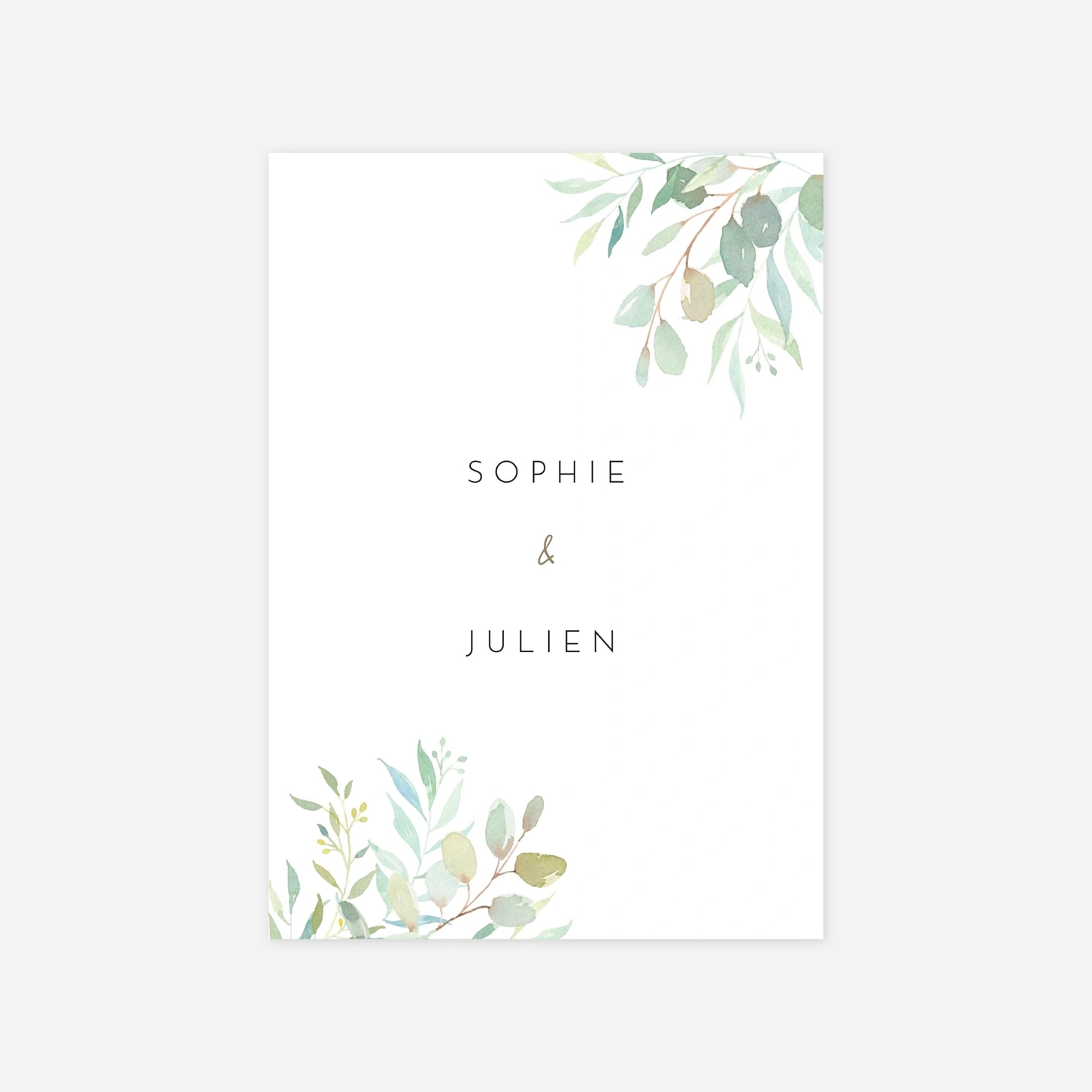 Faire-part mariage Feuillage eucalyptus