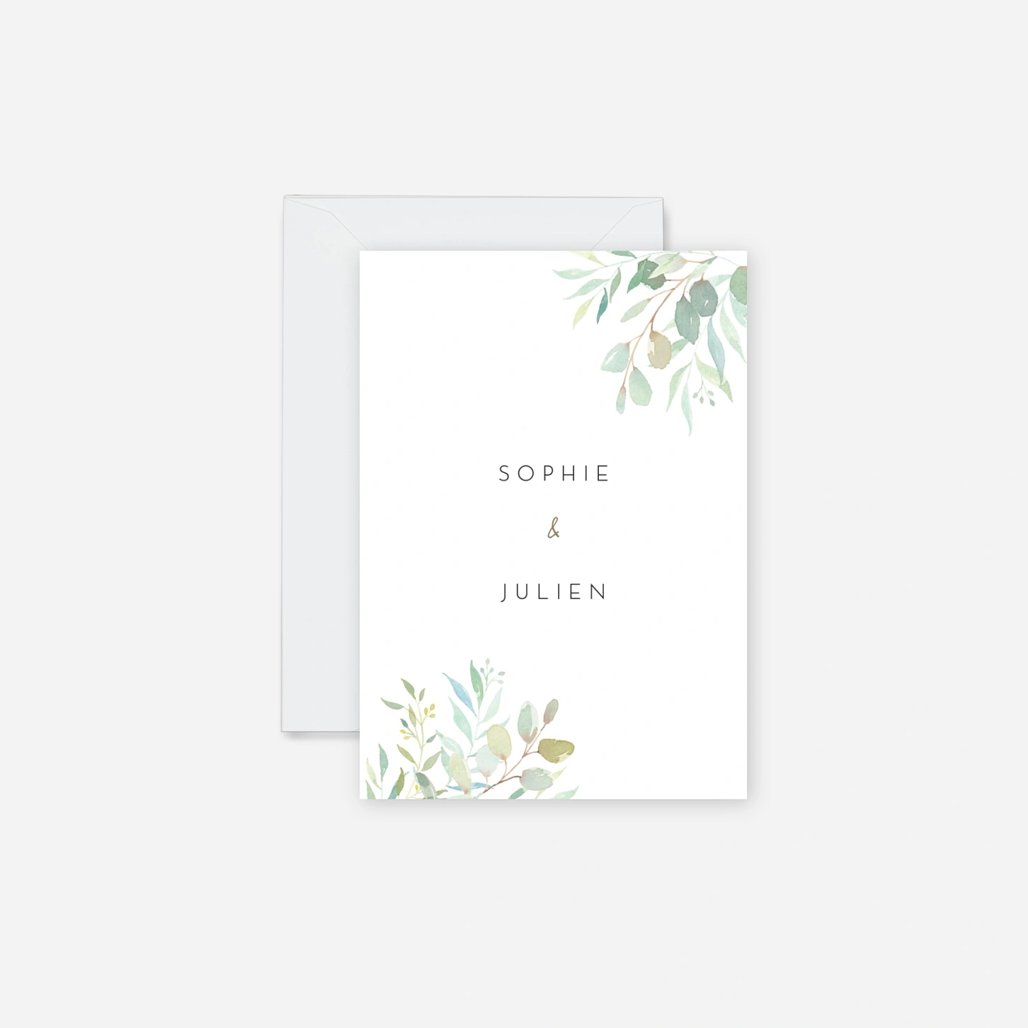 Faire-part mariage Feuillage eucalyptus