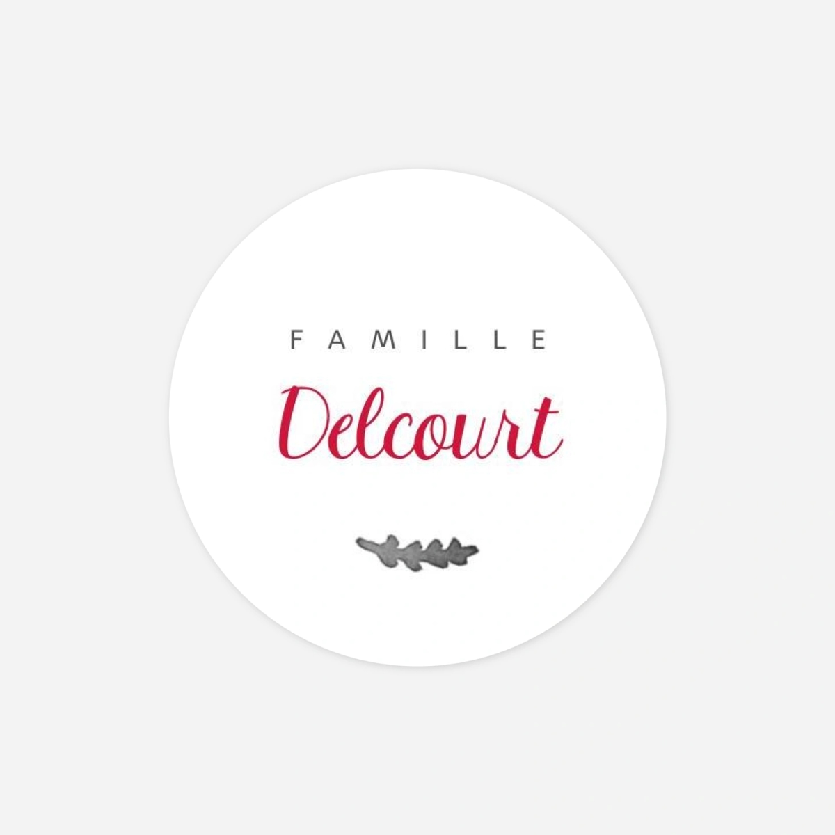 Étiquette cadeau Noël Feuillage d'hiver