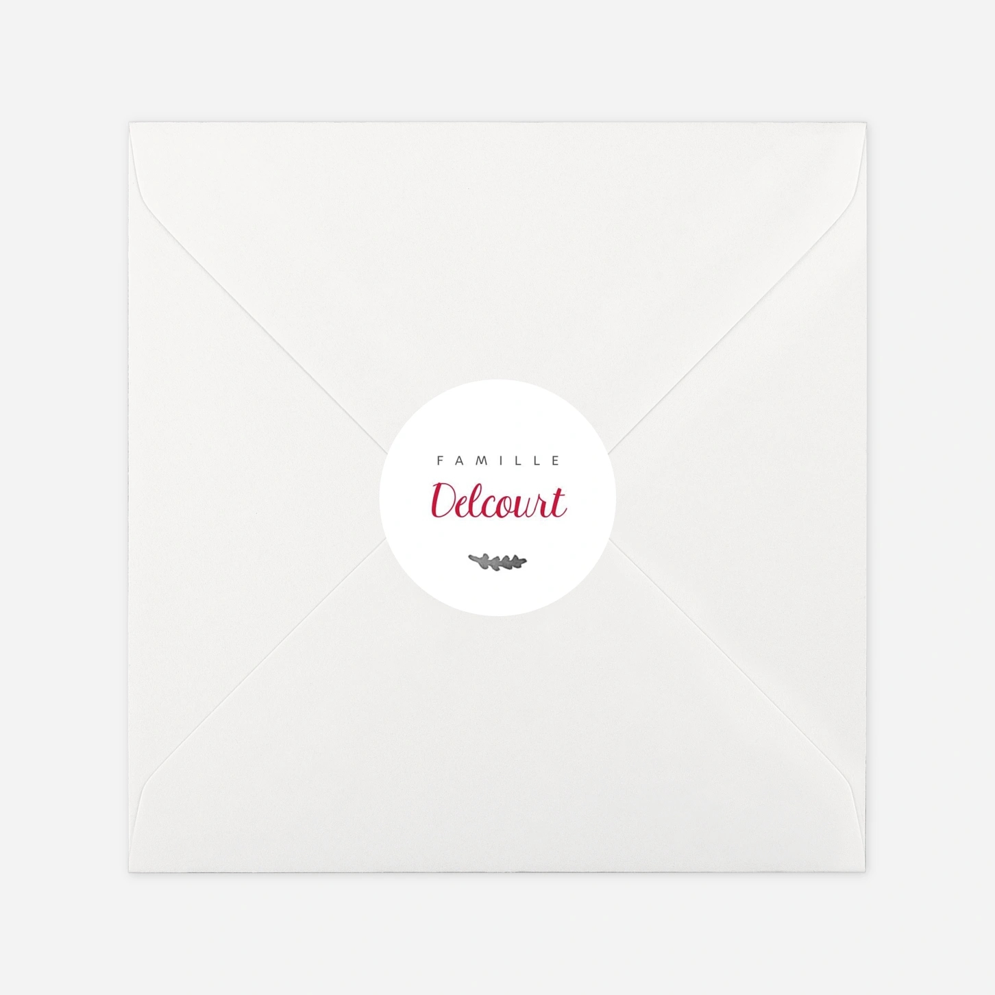 Étiquette cadeau Noël Feuillage d'hiver