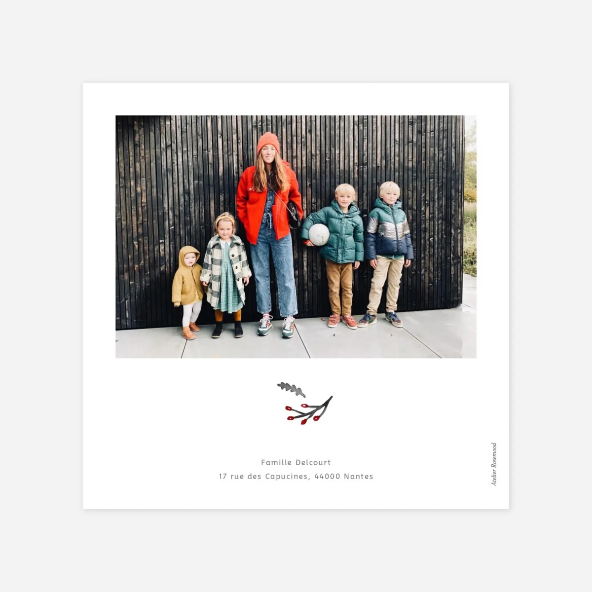 Carte de voeux Feuillage d'hiver