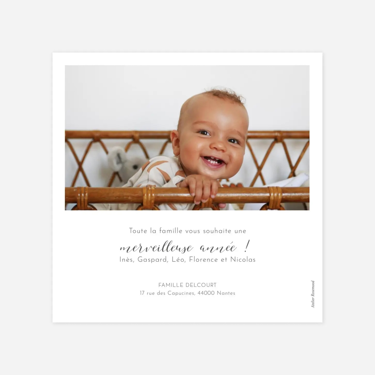 Carte de voeux Feuille d'or