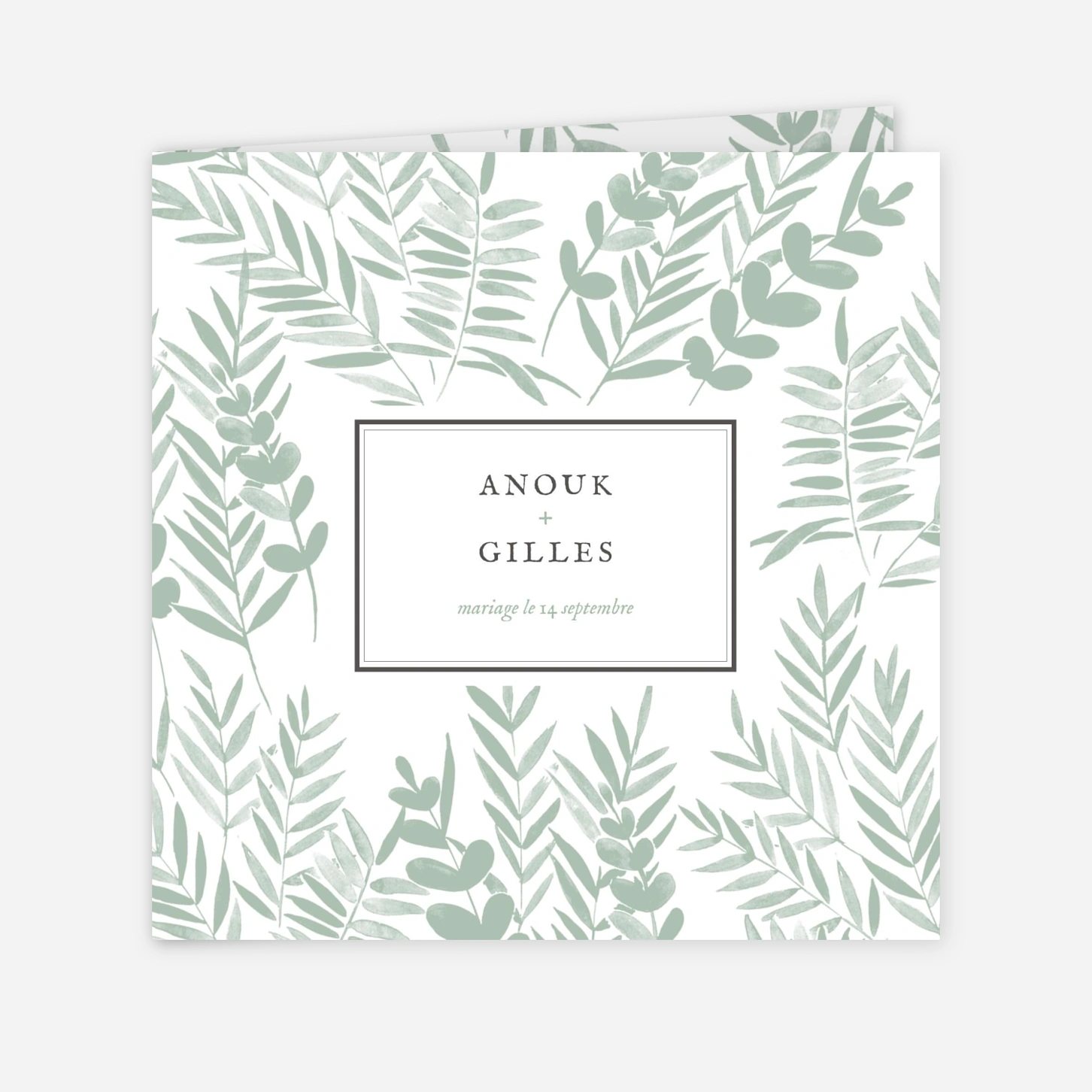Faire-part mariage Feuillage
