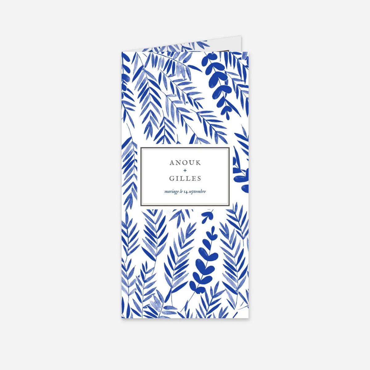 Menu mariage Feuillage