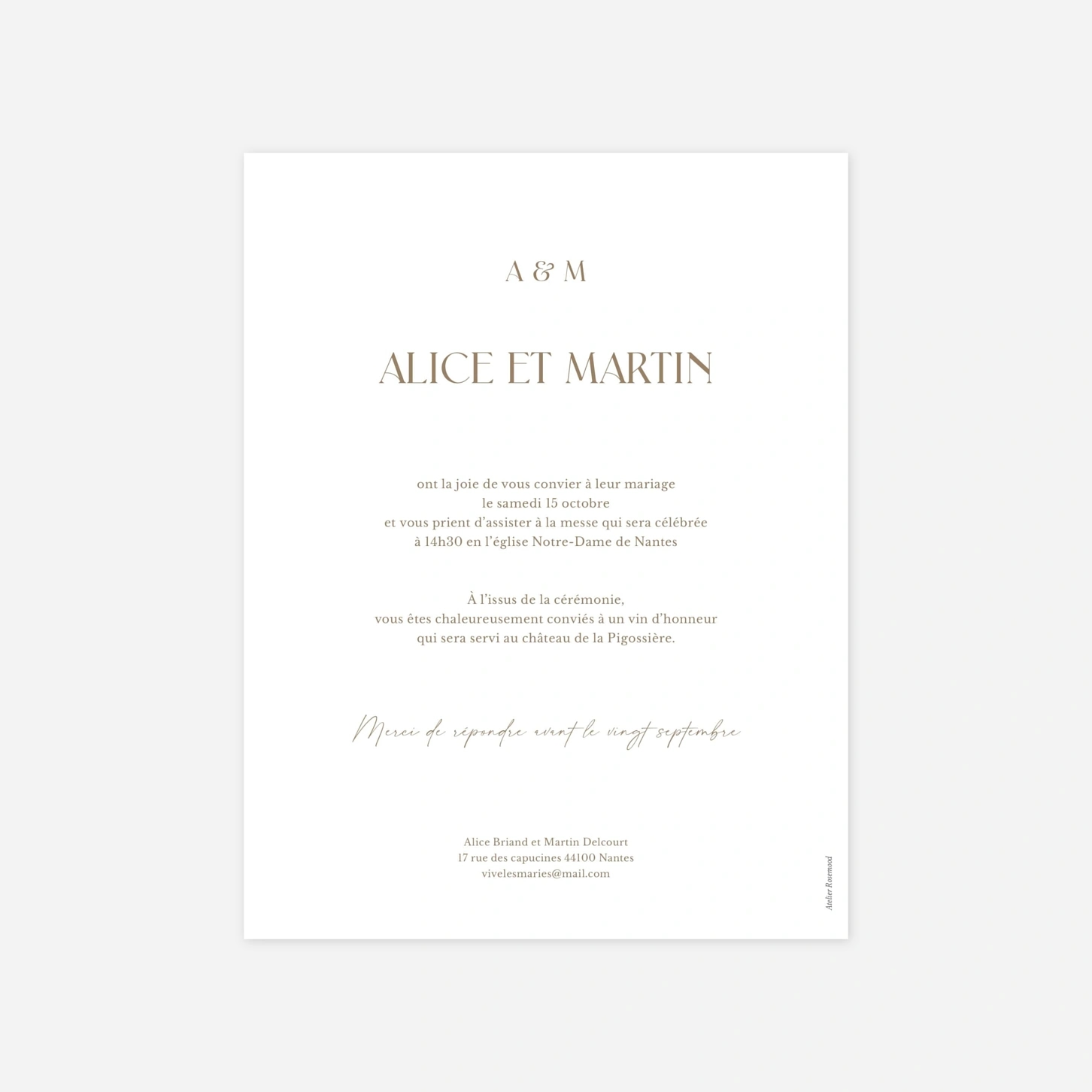 Faire-part mariage Fleur de coton