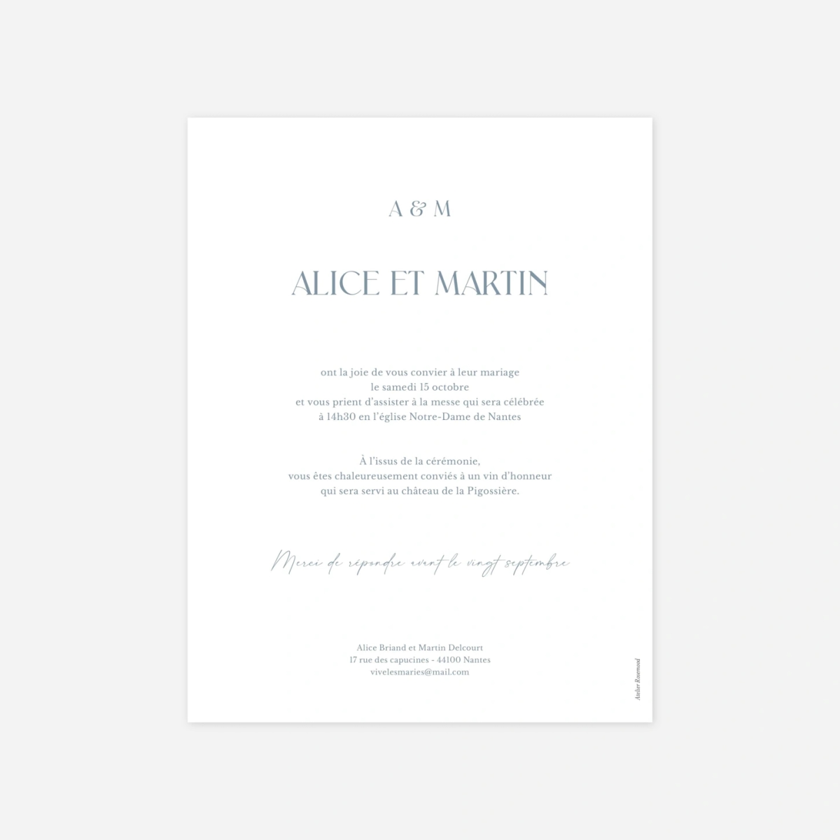 Faire-part mariage Fleur de coton