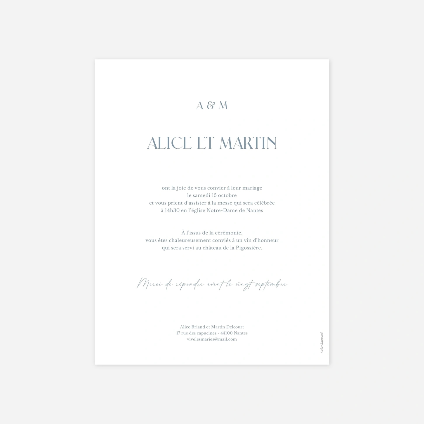 Faire-part mariage Fleur de coton