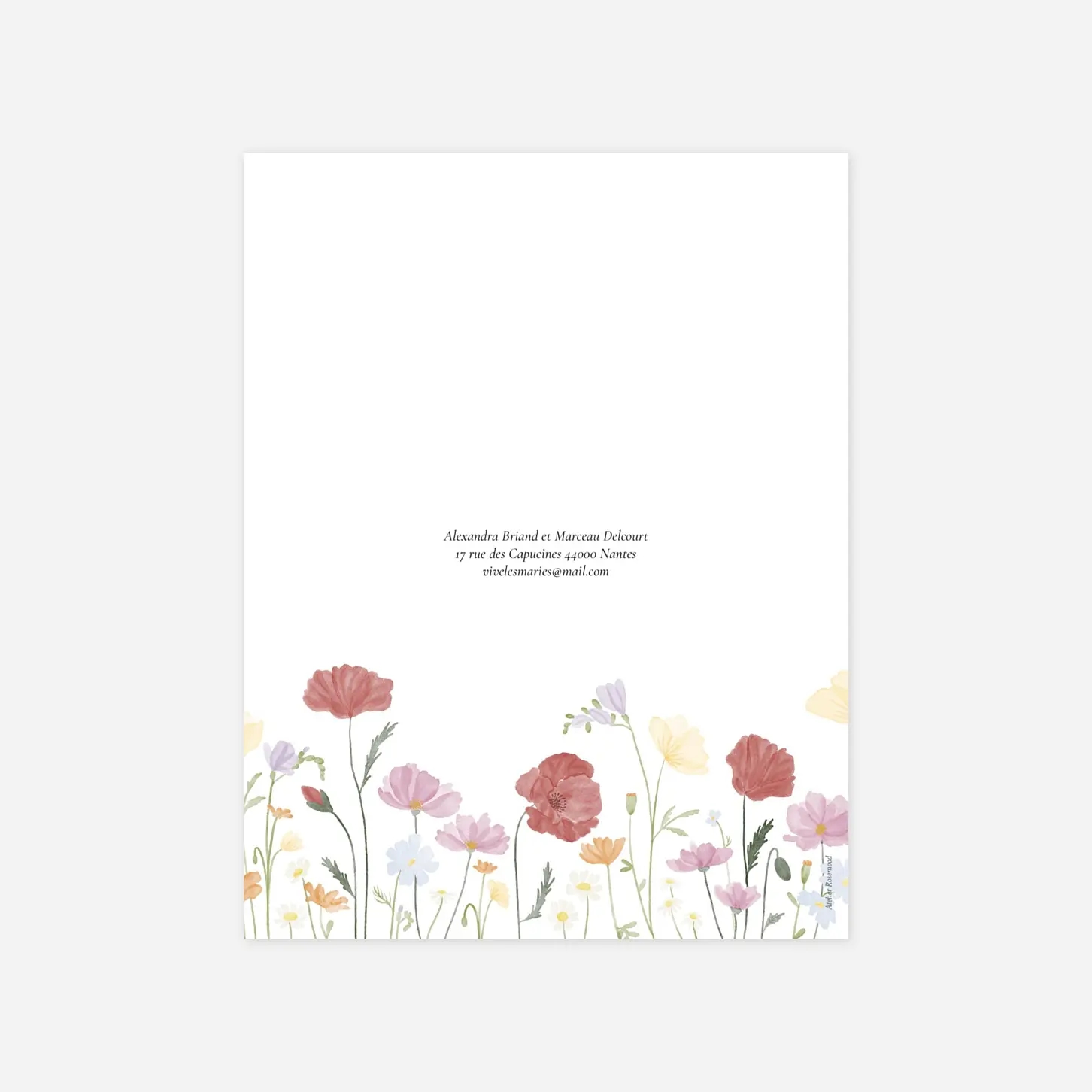 Faire-part mariage Fleuraison