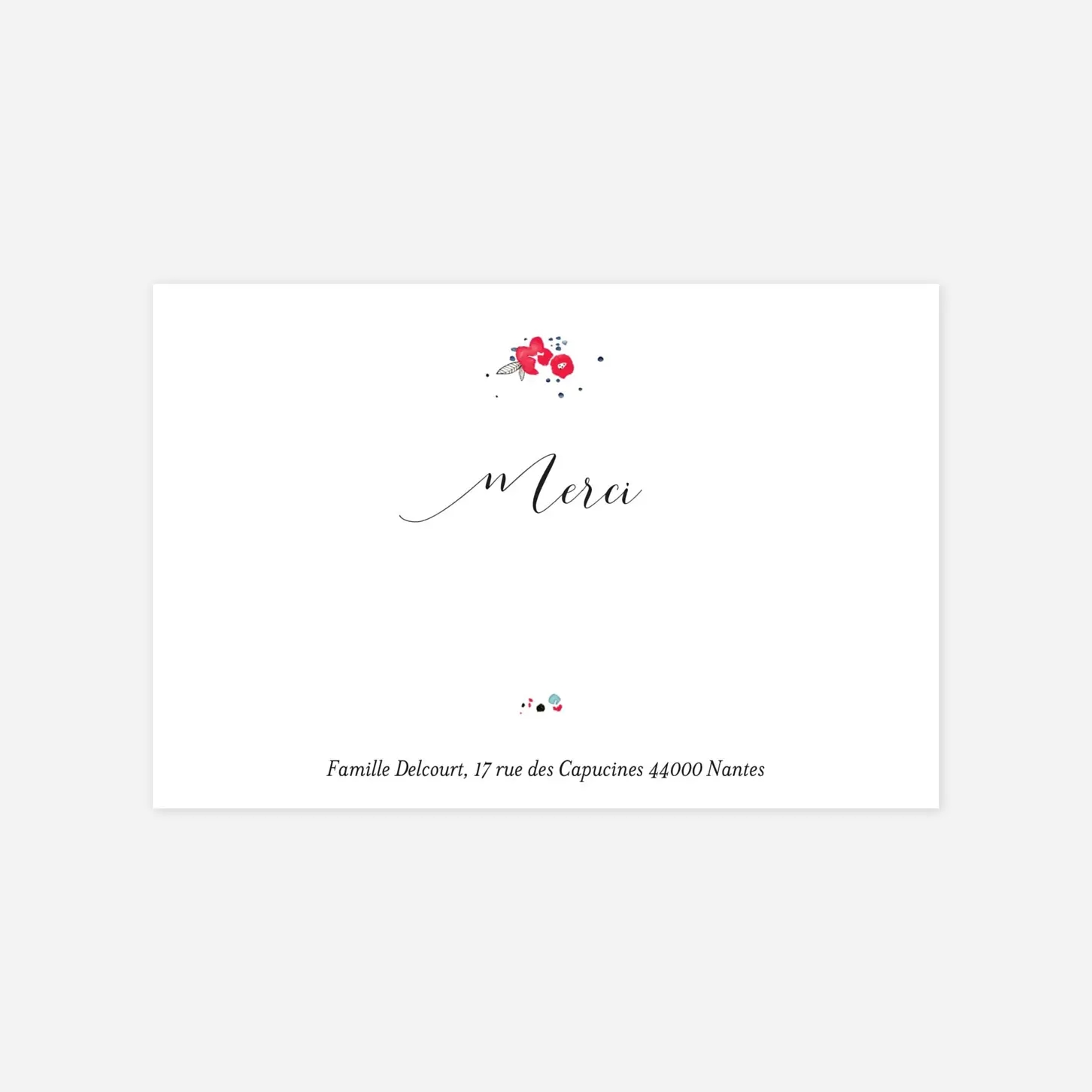Carte de correspondance Fleurs graphiques