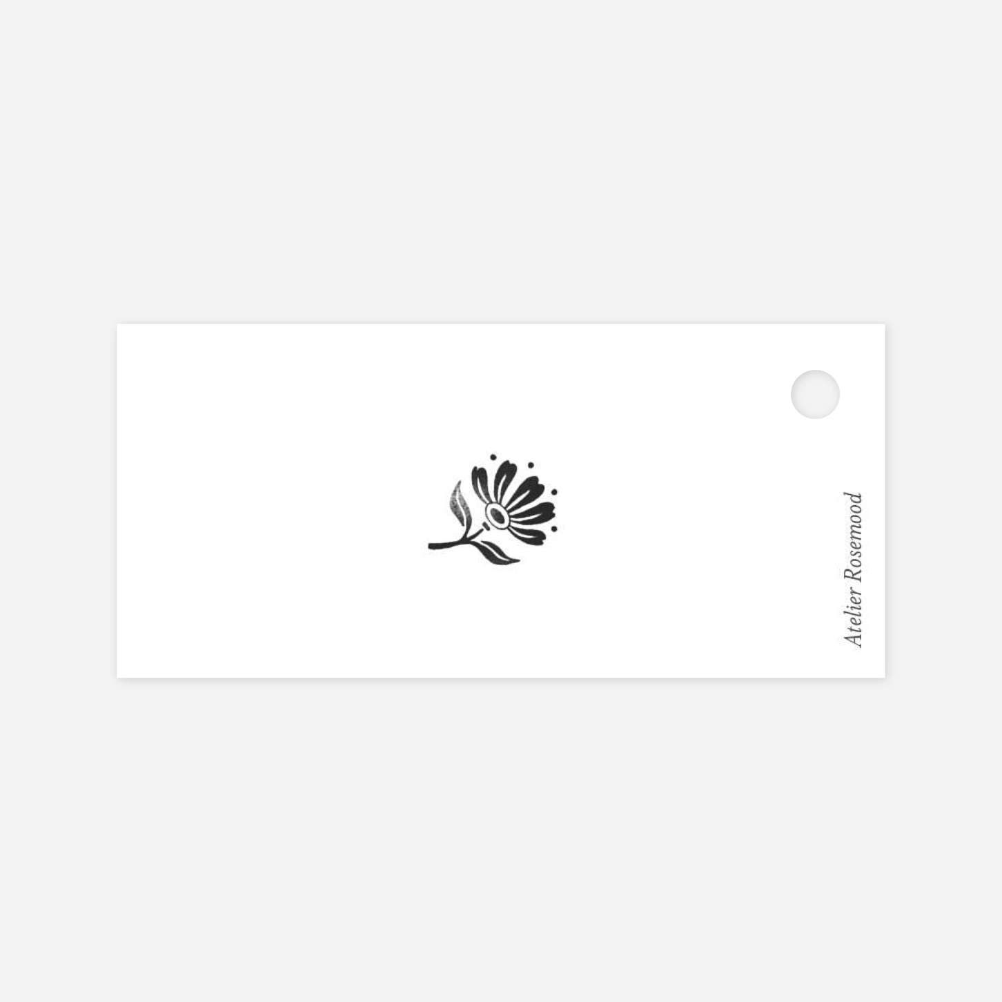 Etiquette perforée mariage Fleur minimale