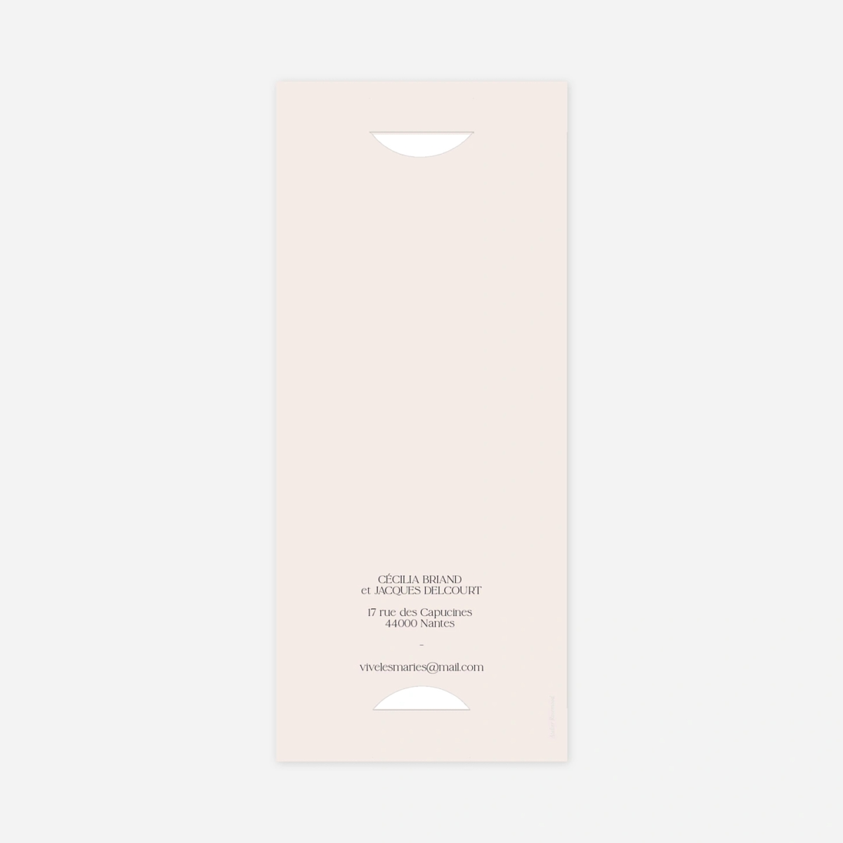 Carte de remerciements Fleur minimale