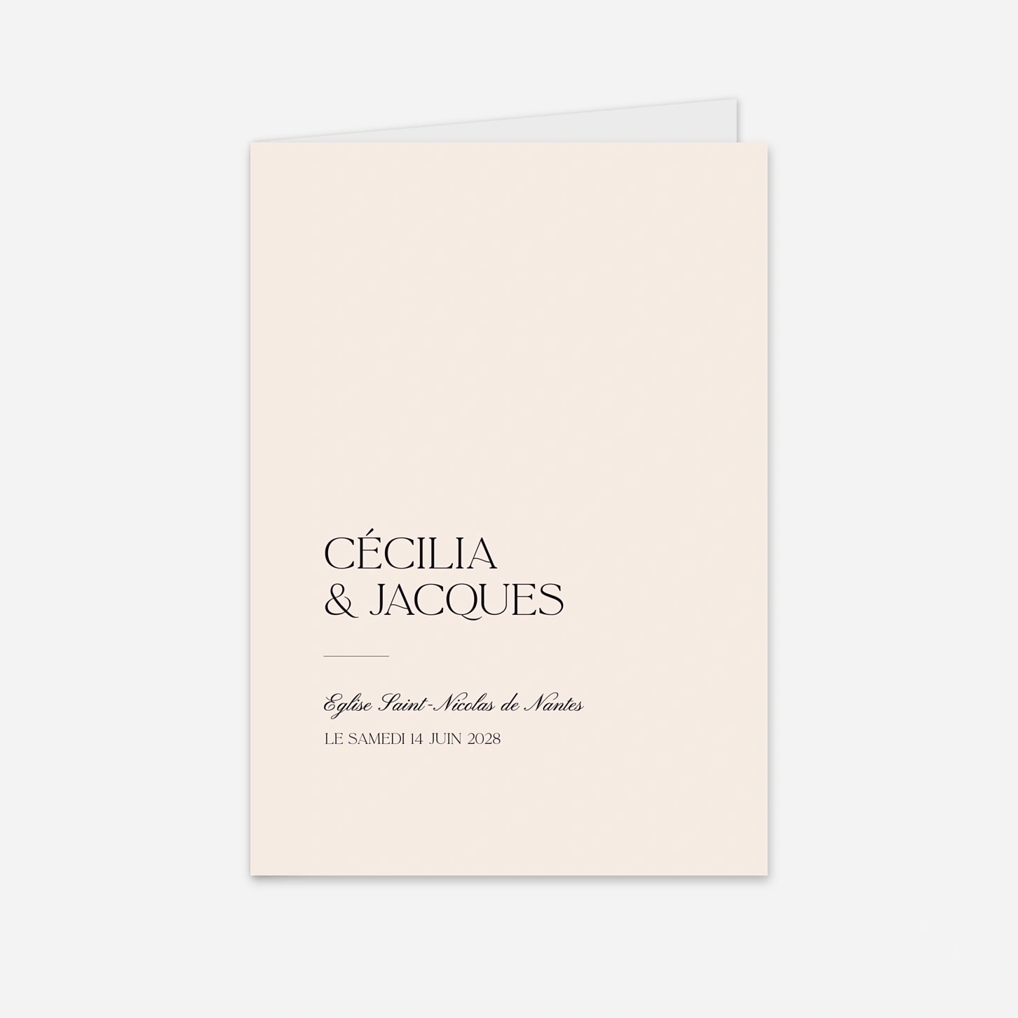Livret de messe mariage Fleur minimale