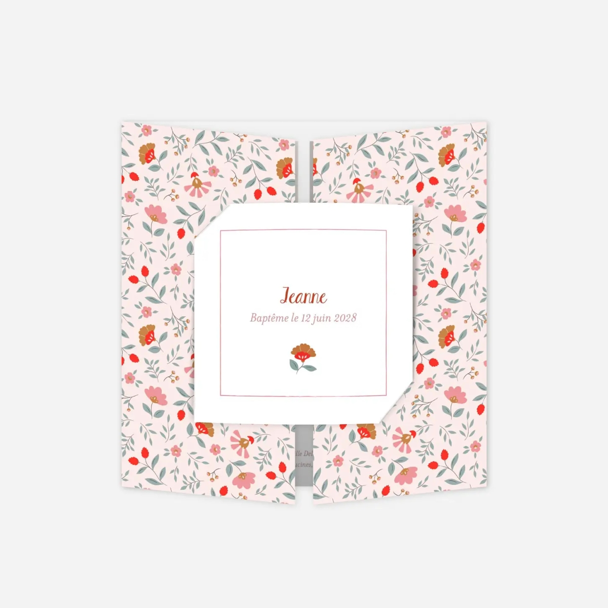 Faire-part baptême Flora