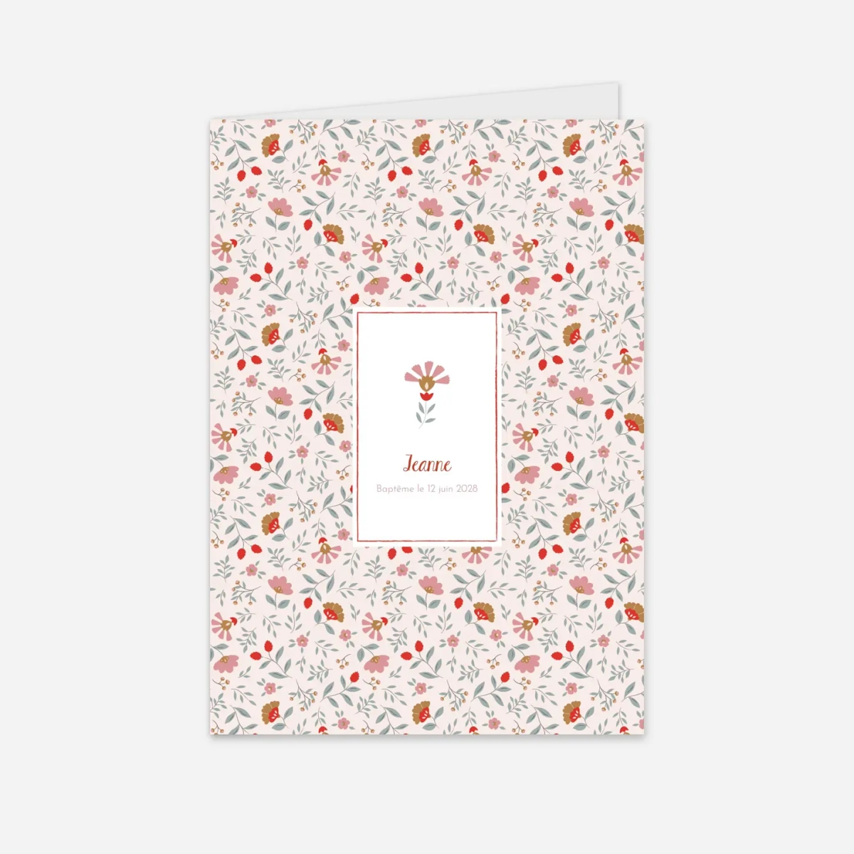 Livret de messe baptême Flora